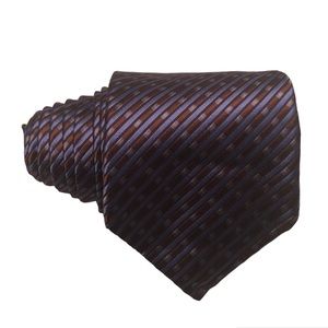 ROBERT TALBOTT Carmel silk neck tie geometric purple burgundy hand sewn USA made